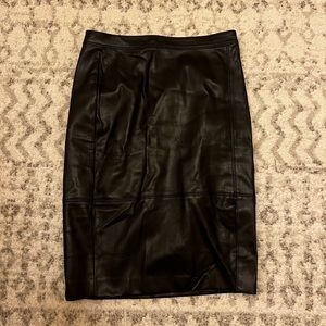 Ann Taylor Midi Faux Leather Skirt